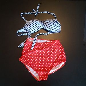 Red, white and blue bikini